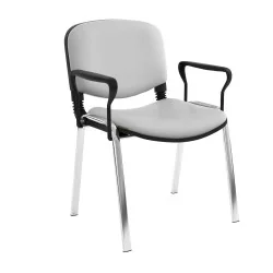 Chaise Iso structure Chromé avec accoudoirs