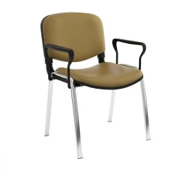 Chaise Iso structure Chromé avec accoudoirs