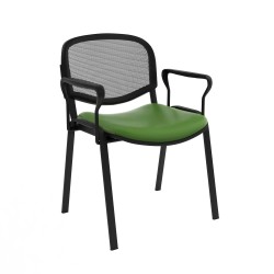 Chaise Isonet Mesh Noir avec accoudoirs