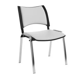 Chaise Smart structure Chromé dossier et Assise Tapisses sans accoudo