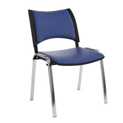 Chaise Smart structure Chromé dossier et Assise Tapisses sans accoudo