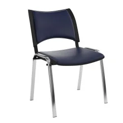 Chaise Smart structure Chromé dossier et Assise Tapisses sans accoudo