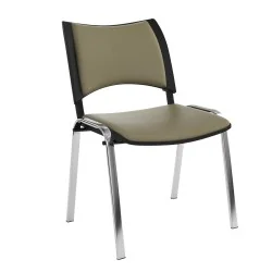 Chaise Smart structure Chromé dossier et Assise Tapisses sans accoudo