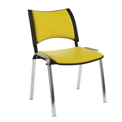 Chaise Smart structure Chromé dossier et Assise Tapisses sans accoudo