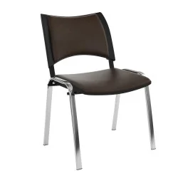 Chaise Smart structure Chromé dossier et Assise Tapisses sans accoudo