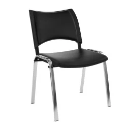 Chaise Smart structure Chromé dossier et Assise Tapisses sans accoudo