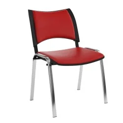 Chaise Smart structure Chromé dossier et Assise Tapisses sans accoudo