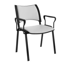 Chaise Smart structure Noir dossier et Assise Tapisses avec accoudoir