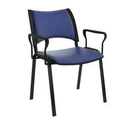 Chaise Smart structure Noir dossier et Assise Tapisses avec accoudoir