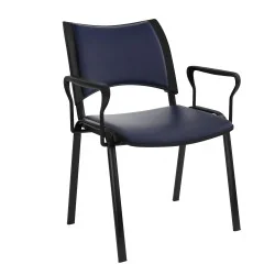 Chaise Smart structure Noir dossier et Assise Tapisses avec accoudoir