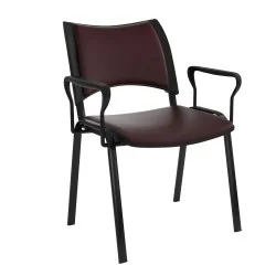 Chaise Smart structure Noir dossier et Assise Tapisses avec accoudoir