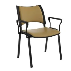 Chaise Smart structure Noir dossier et Assise Tapisses avec accoudoir