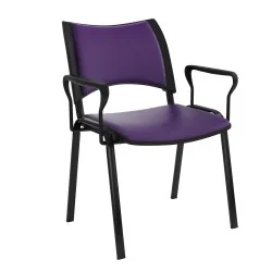 Chaise Smart structure Noir dossier et Assise Tapisses avec accoudoir