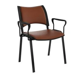 Chaise Smart structure Noir dossier et Assise Tapisses avec accoudoir