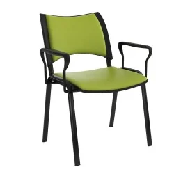 Chaise Smart structure Noir dossier et Assise Tapisses avec accoudoir