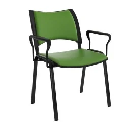 Chaise Smart structure Noir dossier et Assise Tapisses avec accoudoir