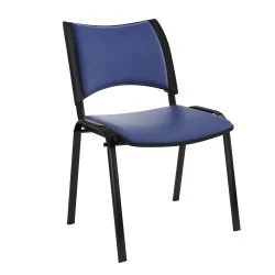 Chaise Smart structure Noir dossier et Assise Tapisse sans accoudoirs