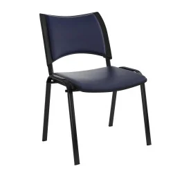 Chaise Smart structure Noir dossier et Assise Tapisse sans accoudoirs