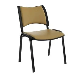 Chaise Smart structure Noir dossier et Assise Tapisse sans accoudoirs