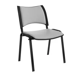 Chaise Smart structure Noir dossier et Assise Tapisse sans accoudoirs