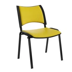 Chaise Smart structure Noir dossier et Assise Tapisse sans accoudoirs