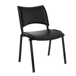 Chaise Smart structure Noir dossier et Assise Tapisse sans accoudoirs