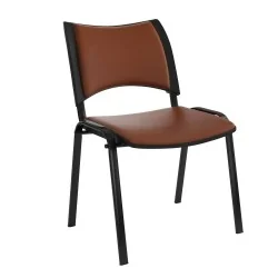 Chaise Smart structure Noir dossier et Assise Tapisse sans accoudoirs