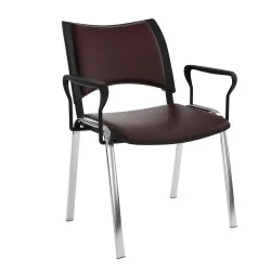 Chaise Smart structure Chrome dossier et Assise Tapisses avec accoudo