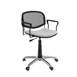 Siège Isonet Mesh Noir avec Accoudoir socle Chromé