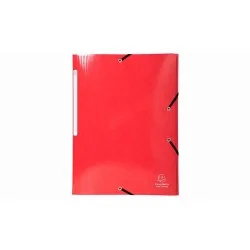 Chemise 3 rabats Exacompta cartonnés rouge