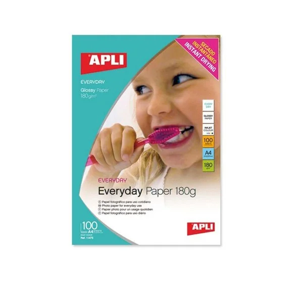 Papier photo Everyday Brillant A4 180 Gr paquet de 20