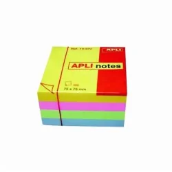 Notes Apli 75x75 mm cube brillant de 400 feuilles