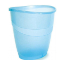 Corbeille à papier Arda transparent bleu 16 litre