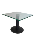 Table basse Carré en verre 60x60 socle rond