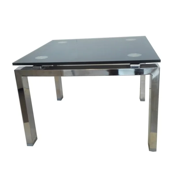 Table basse Carré en verre 60x60 socle carré