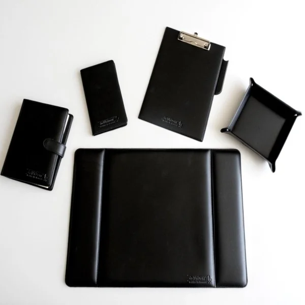 Kit Sous-Main 5 Pièces avec logo Noir