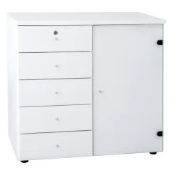 Elément demi Roma une porte avec 5 tiroirs