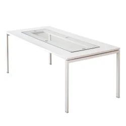 Table de réunion Tempo en blanc 240*110