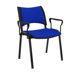 Chaise Smart structure Noir dossier et Assise Tapisses avec accoudoir