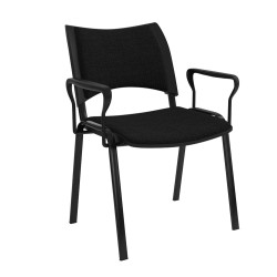 Chaise Smart structure Noir dossier et Assise Tapisses avec accoudoir