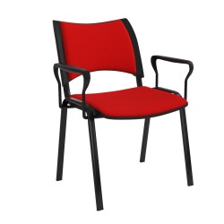 Chaise Smart structure Noir dossier et Assise Tapisses avec accoudoir