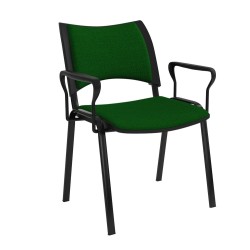 Chaise Smart structure Noir dossier et Assise Tapisses avec accoudoir