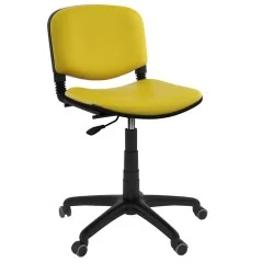 Siège Iso tournant roulant sans accoudoirs socle Noir