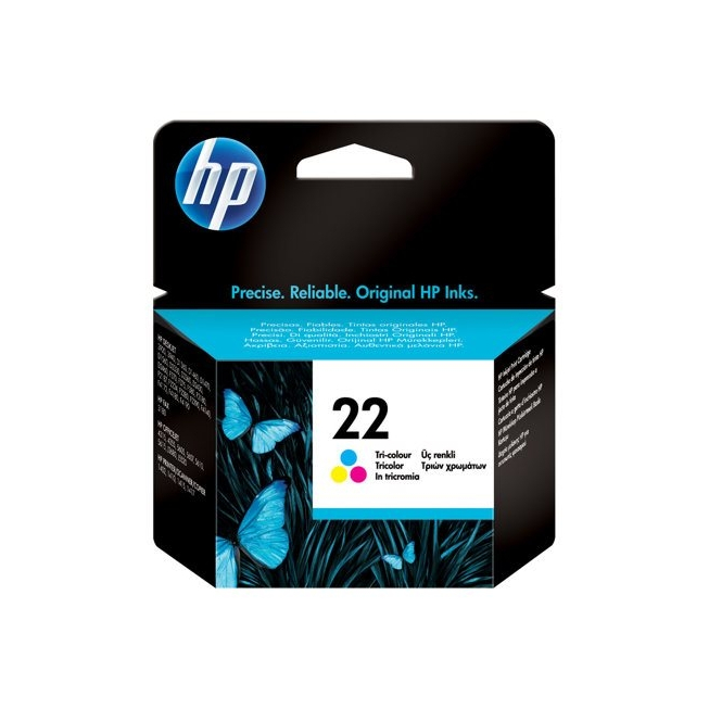 Cartouche HP 22 3 couleurs pour imprimante jet d'encre