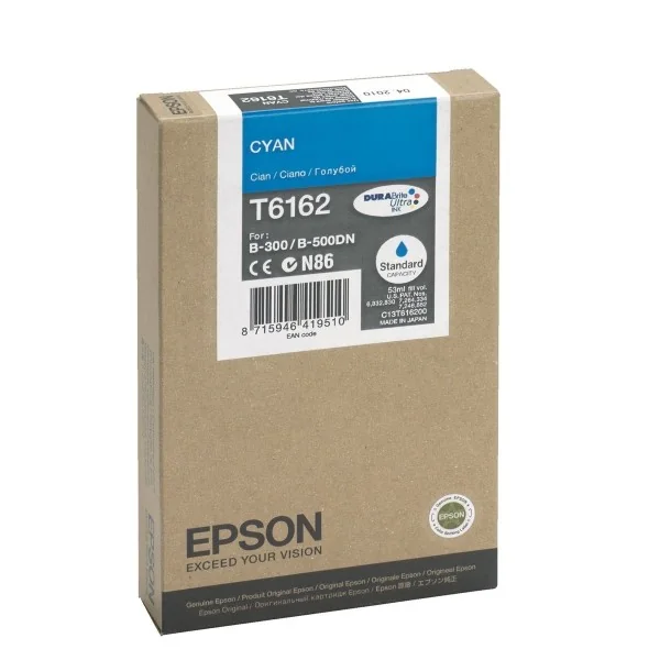 Cartouche Epson T6162 cyan pour imprimante jet d'encre