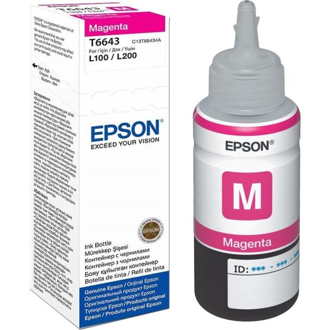 Cartouche EPSON T66434A Ink Bottle (70ml)Magenta