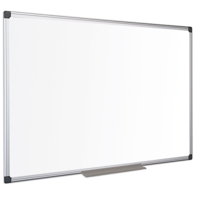 Tableau blanc BI-OFFICE 90x120 magnétique cadre en aluminium - Talos