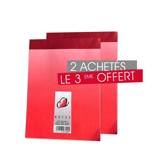 lots de 2 Carnet  200 pages +1 Gratuit