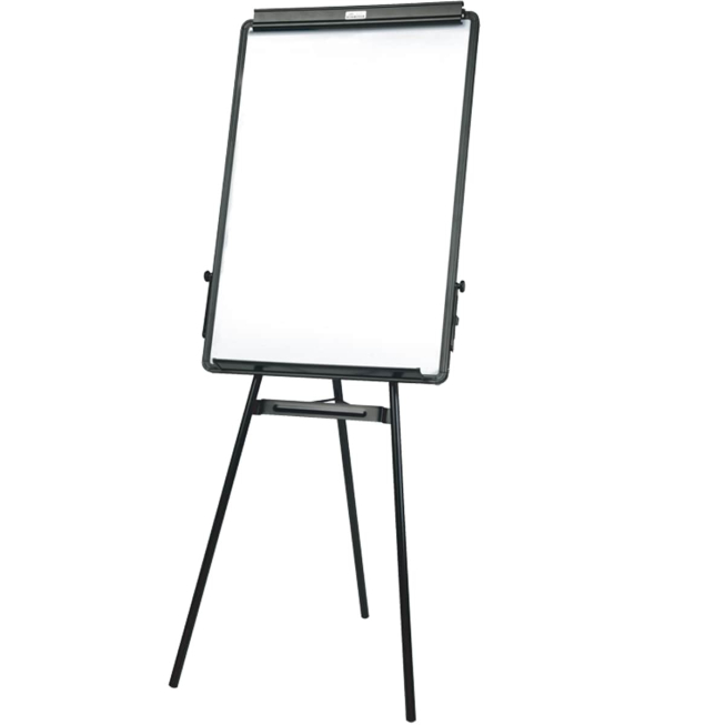 Chevalet de conférence blanc 60 x 90 cm, avec support, Hauteur réglable,  mobile, magnétique, paperboard effaçable