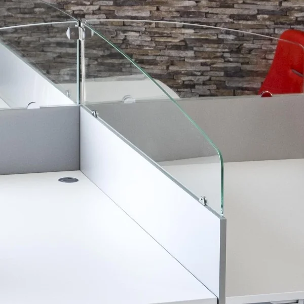 SEPARATION FRONTALE 150 BOIS GRIS ET VERRE